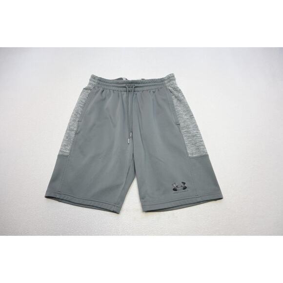 Under Armour Gym Shorts Fitted Fleece Joggers Gray W/Pockets 9" INS Mens Large - Picture 1 of 6